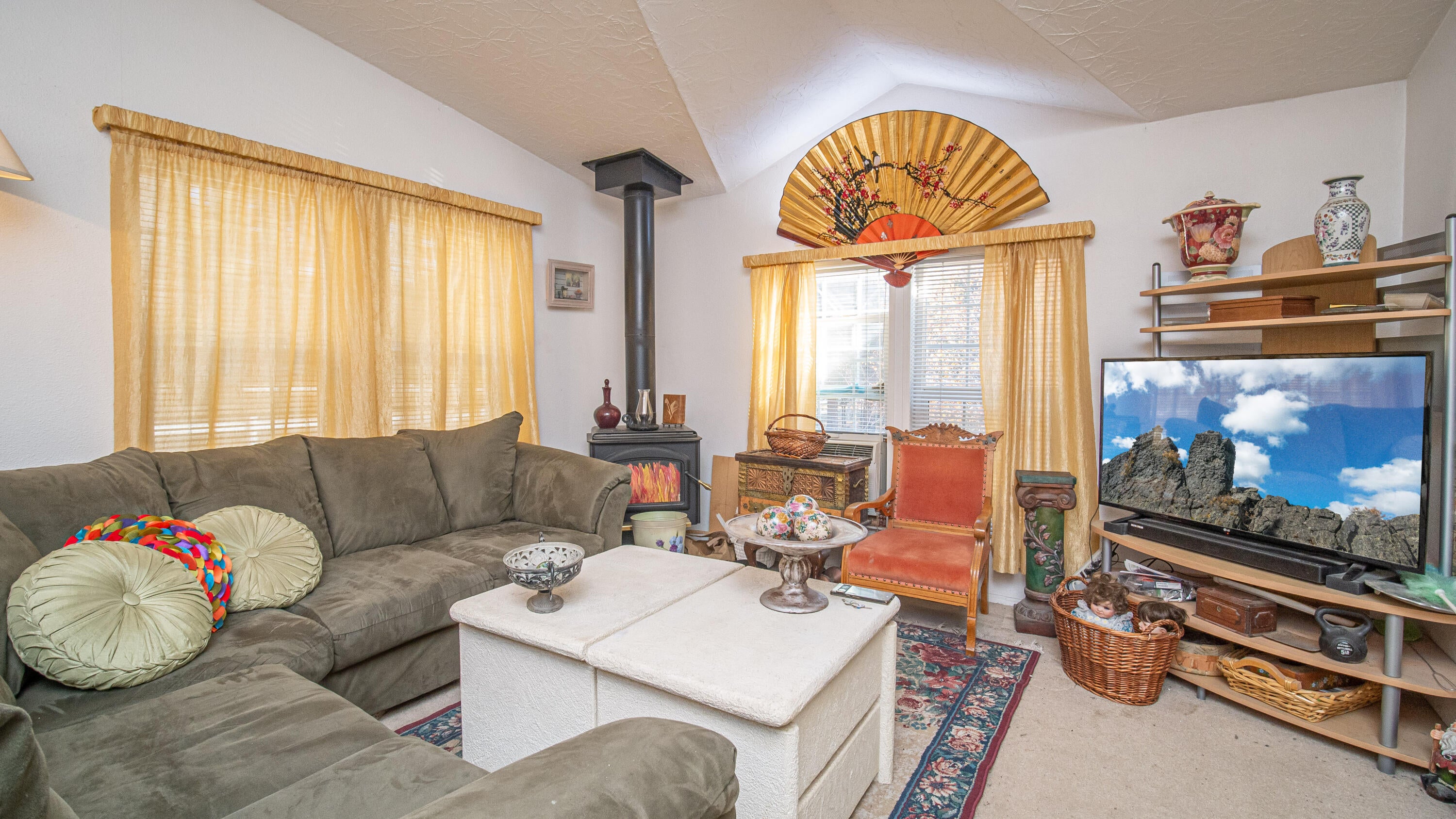 52911 Day Road La Pine, OR 97739 - Photo 11 of 34 Family room with a wood burning stove