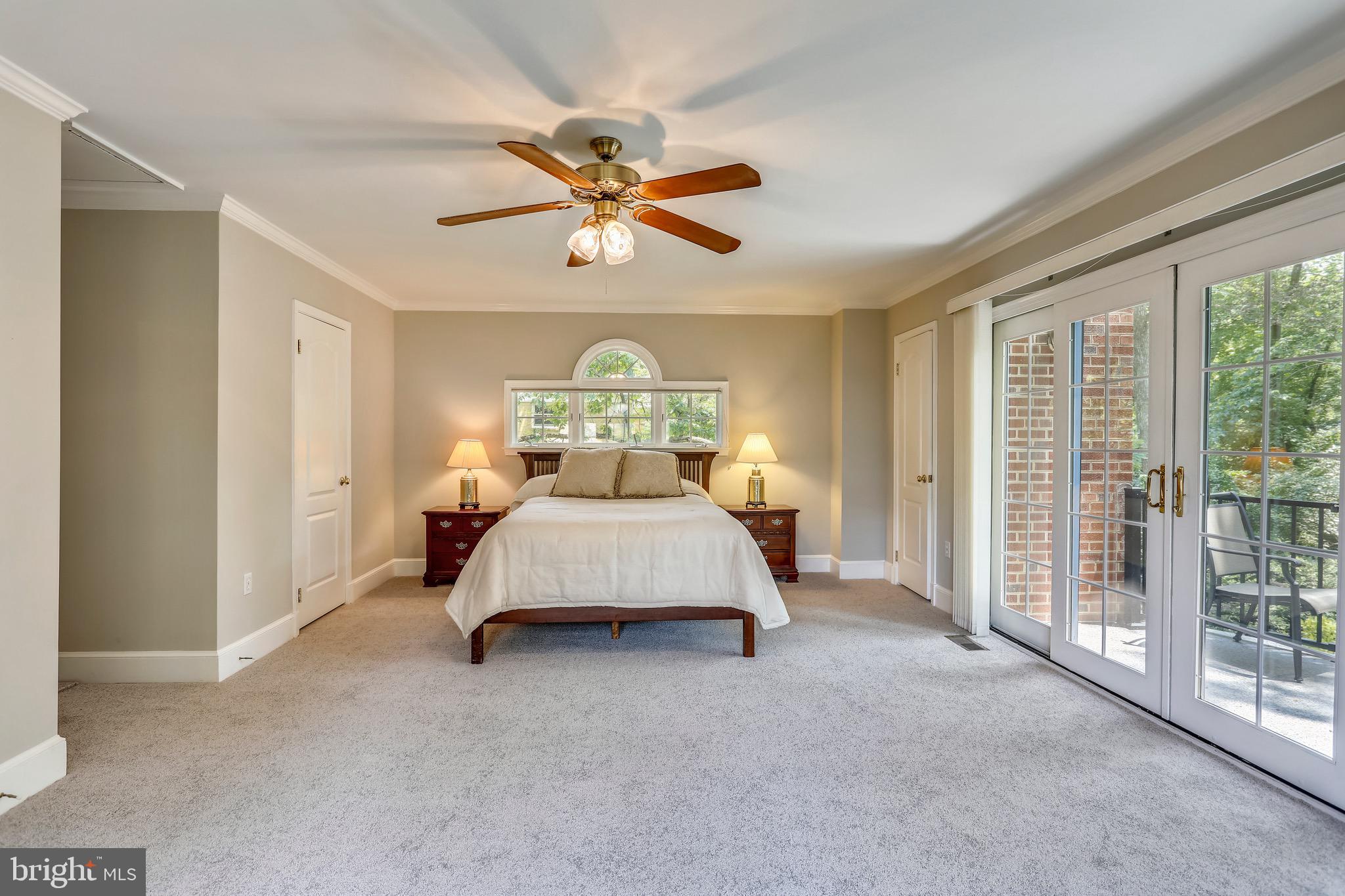 6308 Alcott Road Bethesda, MD 20817 - Photo 14 of 34 Master Bedroom w/private balcony overlooking trees