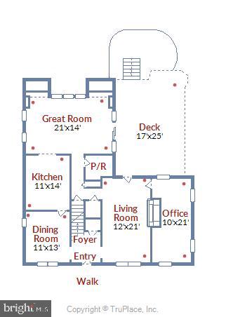 6308 Alcott Road Bethesda, MD 20817 - Photo 32 of 34 Main level floor plan