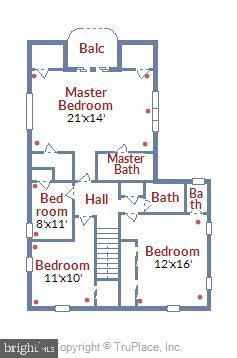 6308 Alcott Road Bethesda, MD 20817 - Photo 33 of 34 Upper level floor plan