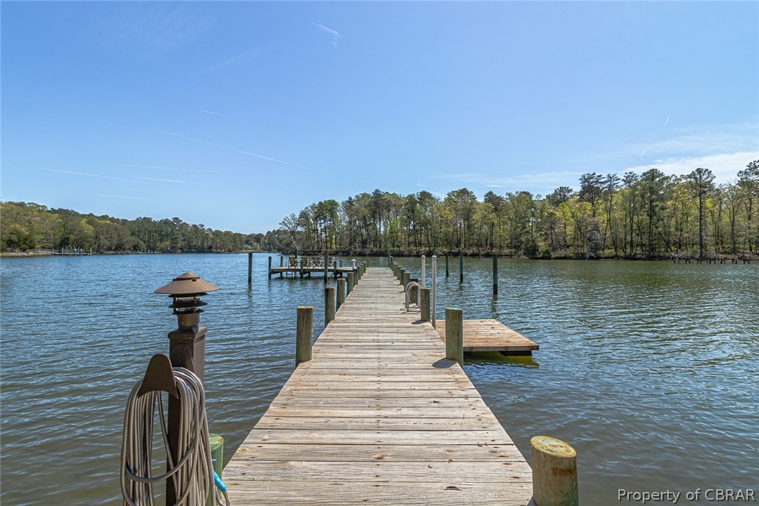 270 Robins Nest Road Lancaster, VA 22503 - Photo 23 of 50 View of dock featuring a water view