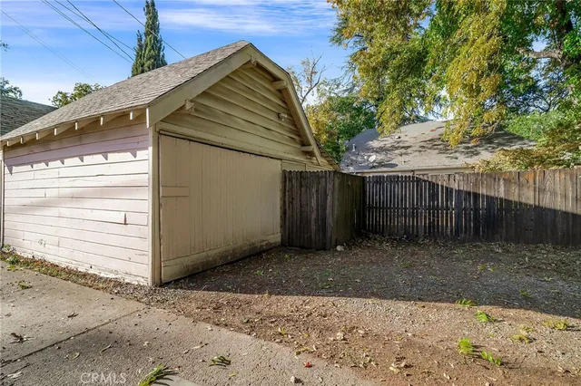 a backyard of a house