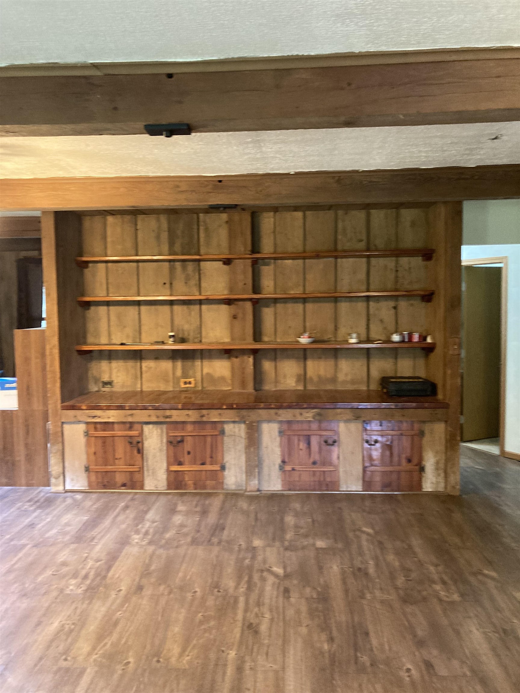 17850 Caledonia Road Caledonia, IL 61011 - Photo 14 of 20 a view of a refrigerator with wooden cabinets