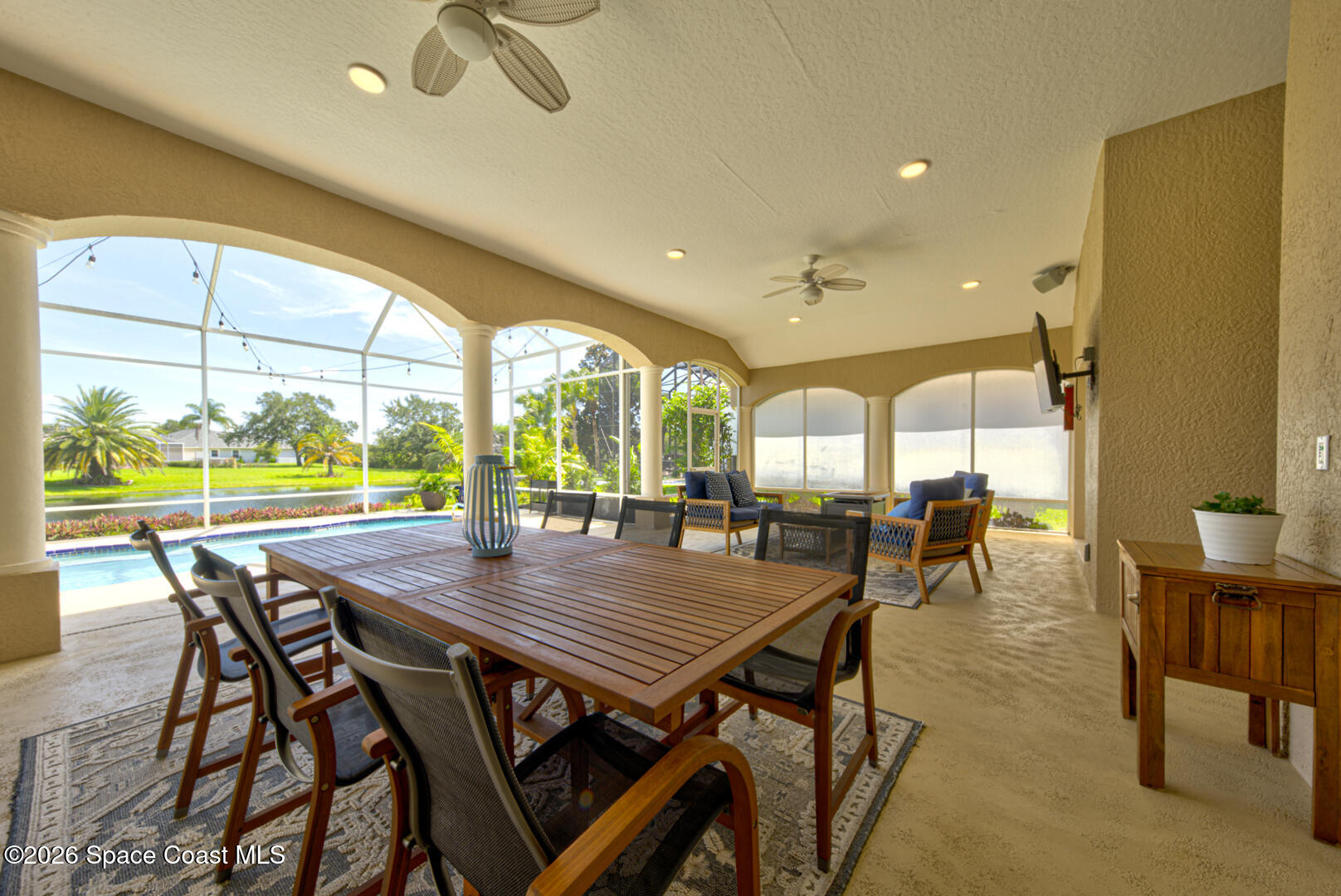 4070 Stoney Point Road Melbourne, FL 32940 - Photo 54 of 78 lanai & pool