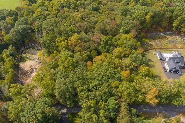a view of a lake with houses