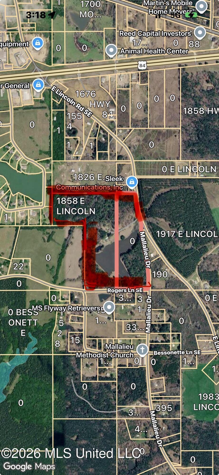 1858 East Lincoln Road Southeast Brookhaven, MS 39601 - Photo 54 of 74 Aerial with both parcels