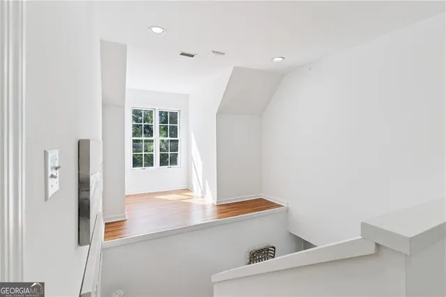 a view of small space with empty racks