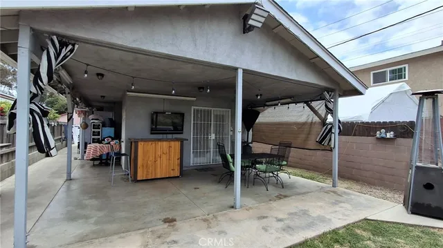 a view of outdoor space with seating