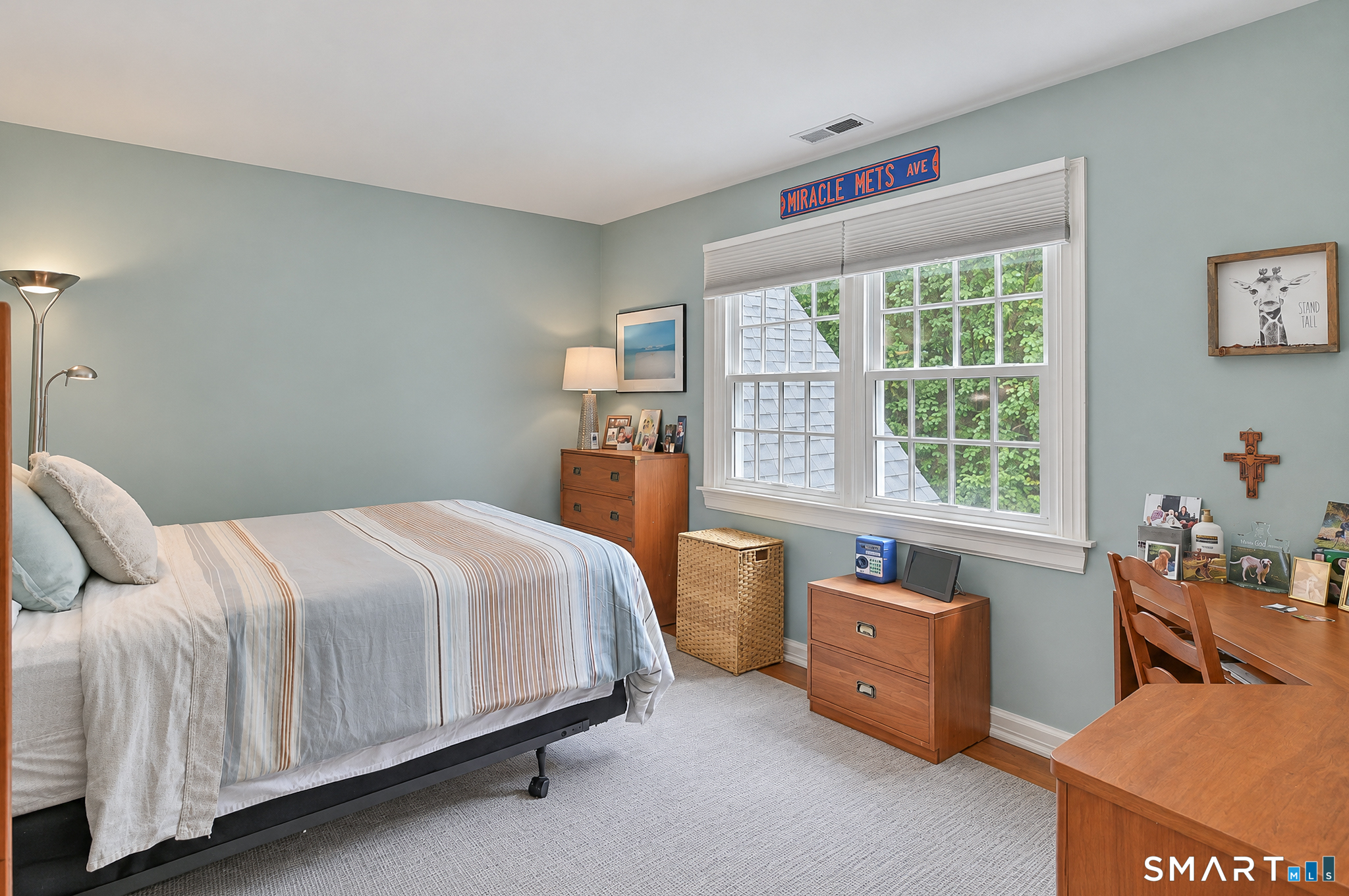 16 Winding Brook Road Newtown, CT 06470 - Photo 23 of 39 Bright bedroom with a large double window and ample space for a desk, making it equally well suited for a bedroom or study area.