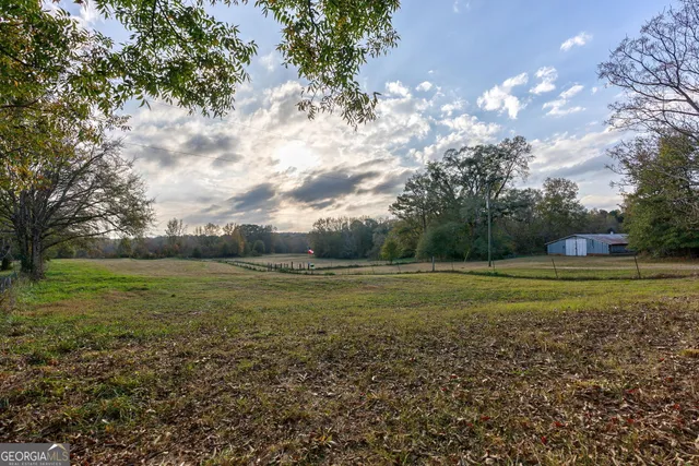 a view of a backyard