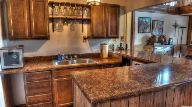 a view of a lake with a mountain in the background