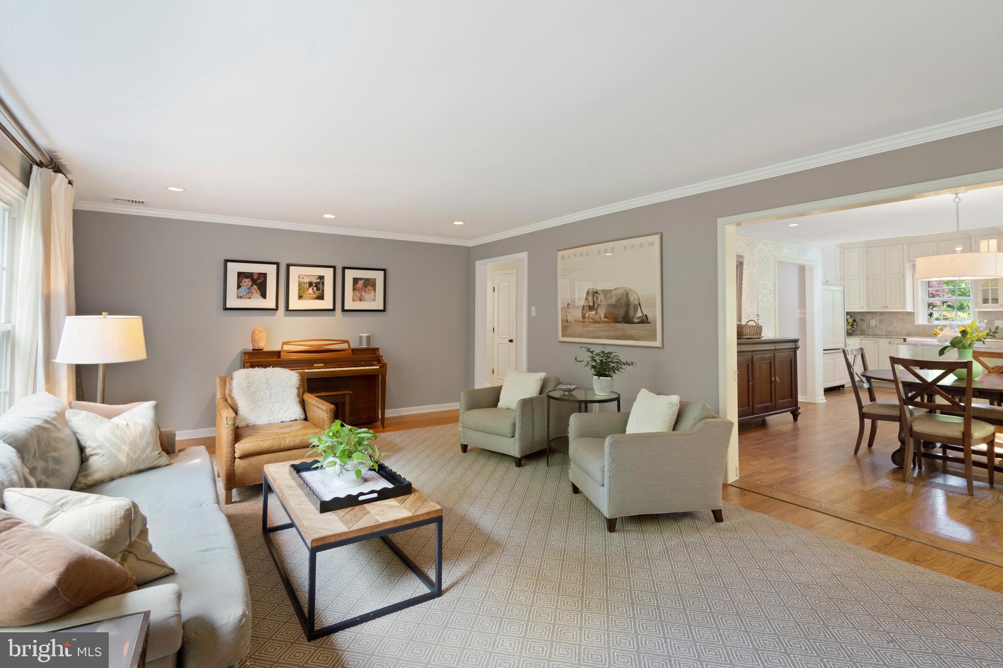 967 Ethan Allen Road Berwyn, PA 19312 - Photo 35 of 59 Living Room with view of Dining and Kitchen