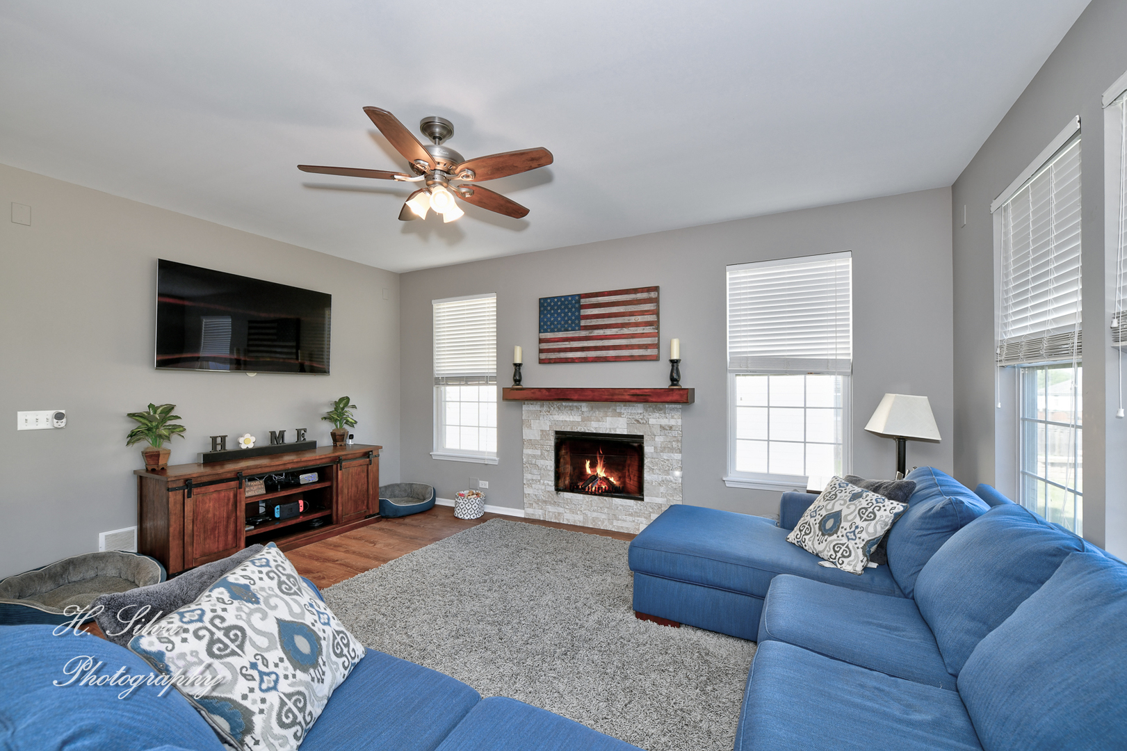 249 Sonora Drive Elgin, IL 60124 - Photo 13 of 42 a living room with furniture and a fireplace