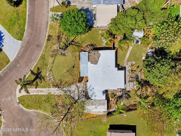 an aerial view of multiple house