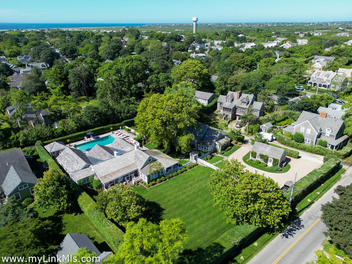 14 & 16 Coffin Street Nantucket, MA 02554 - Photo 45 of 50 an aerial view of a house with a yard