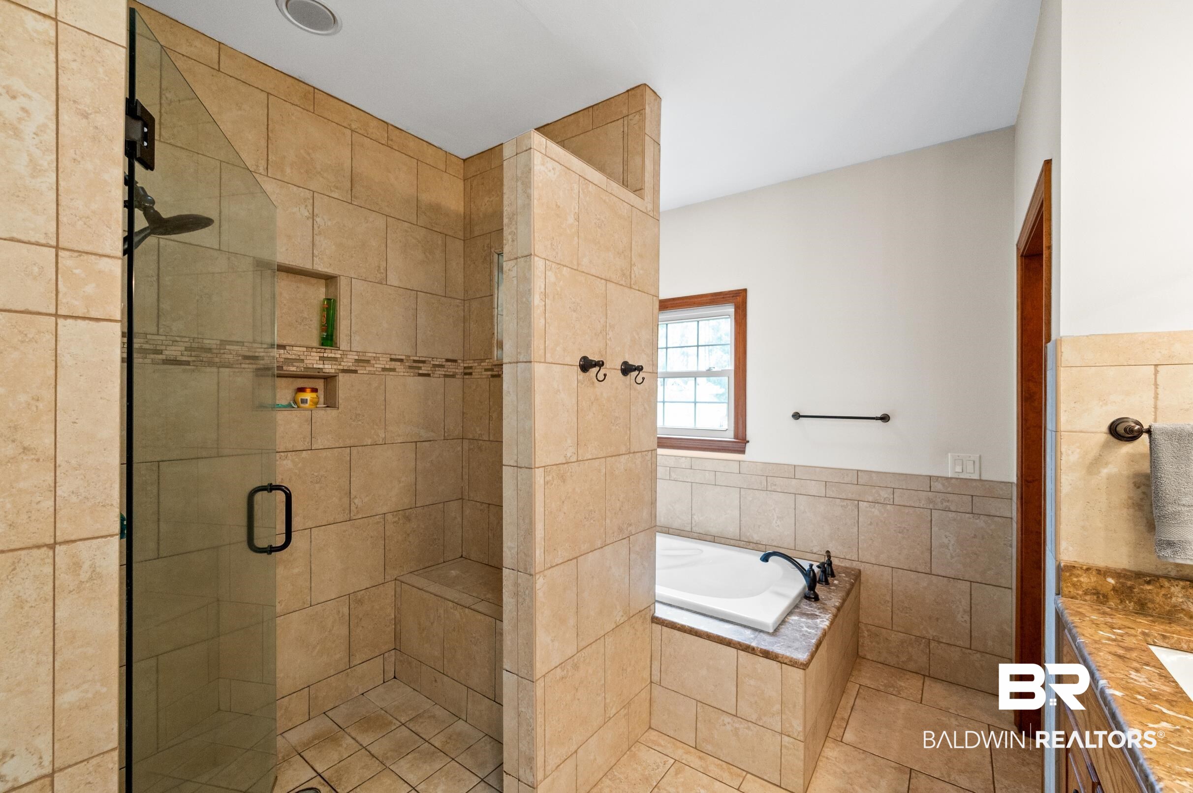13871 Underwood Road Summerdale, AL 36580 - Photo 13 of 33 Double Vanity, Jetted Tub, and Walk-in Shower