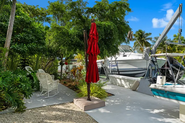 an aerial view of a house with a yard and garden view
