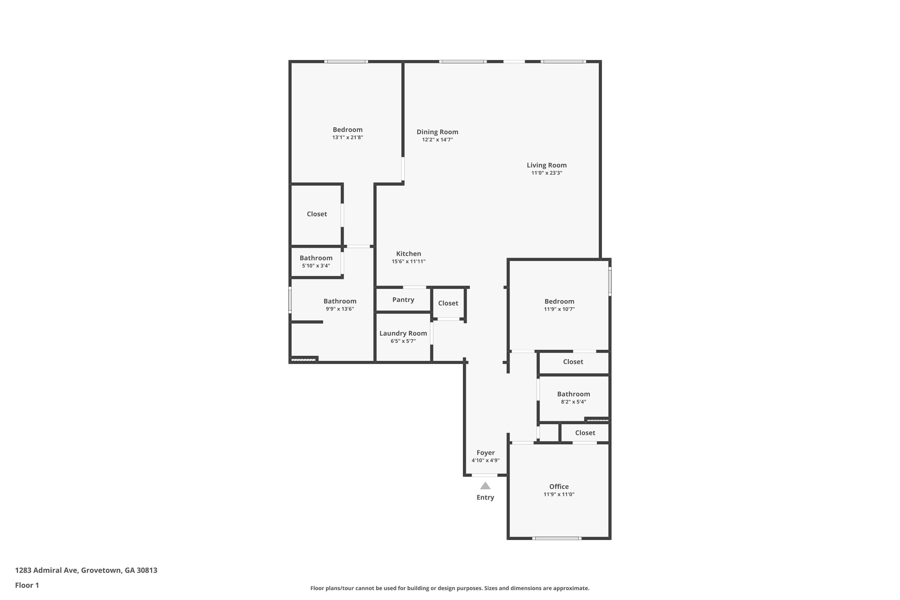 1283 Admiral Avenue Grovetown, GA 30813 - Photo 22 of 22 Floor Plan!