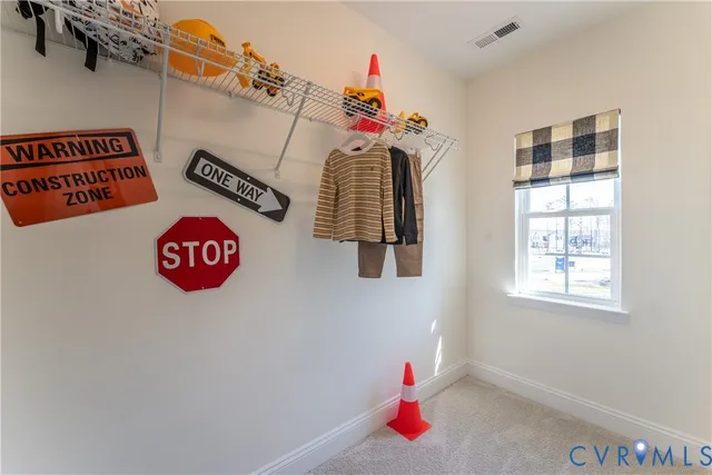 a close view of closet