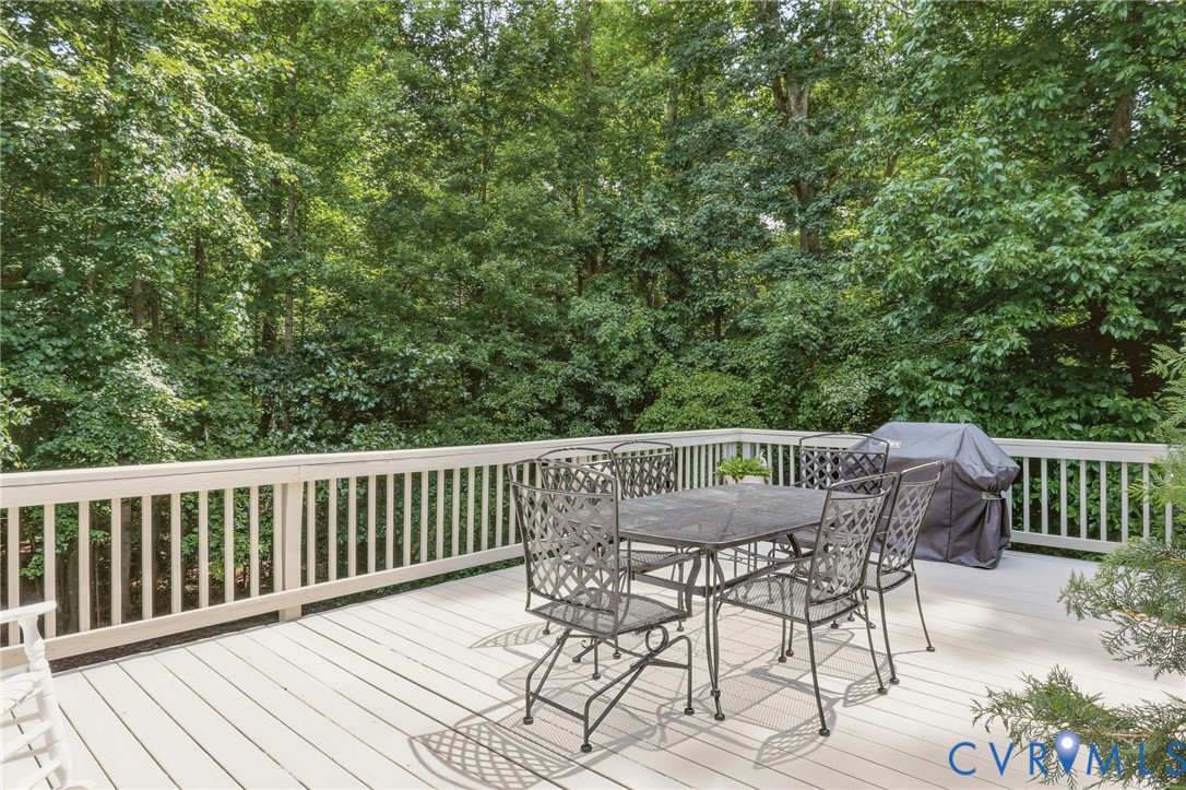13424 Tipple Point Road Midlothian, VA 23114 - Photo 45 of 53 a view of a deck with furniture and wooden floor