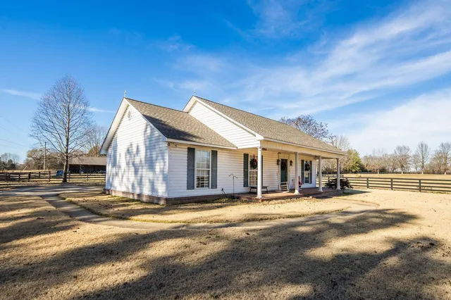 a view of a house with a patio