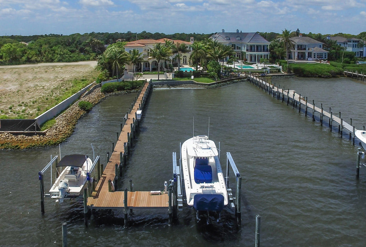 19080 Loxahatchee River Road Jupiter, FL 33458 - Photo 47 of 47 Dock with two boat lifts