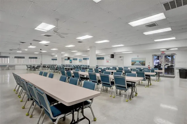 a view of a dining area with furniture