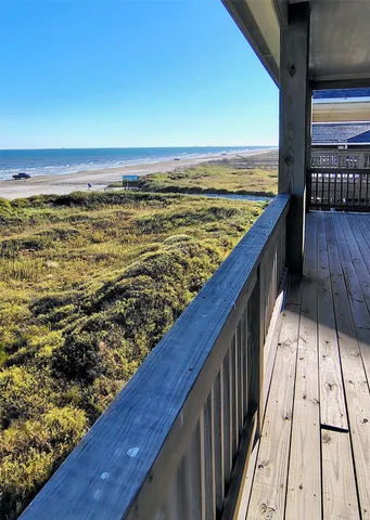 a view of ocean from a balcony