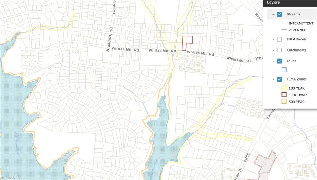 2011 Whites Mill Road High Point, NC 27265 - Photo 5 of 5 FEMA Zones Overlay(WebAppBuilder for ArcGIS; Map Data Source: HPGIS)