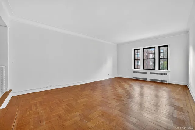 an empty room with window