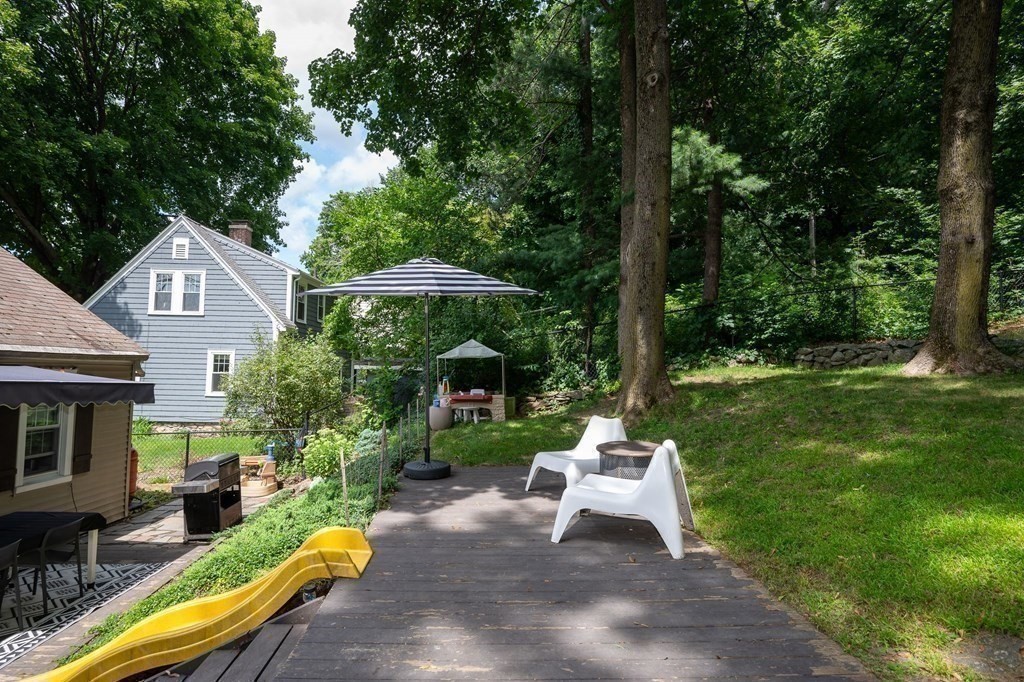100 Winifred Avenue Worcester, MA 01602 - Photo 26 of 34 a view of a chair and tables in the backyard of the house