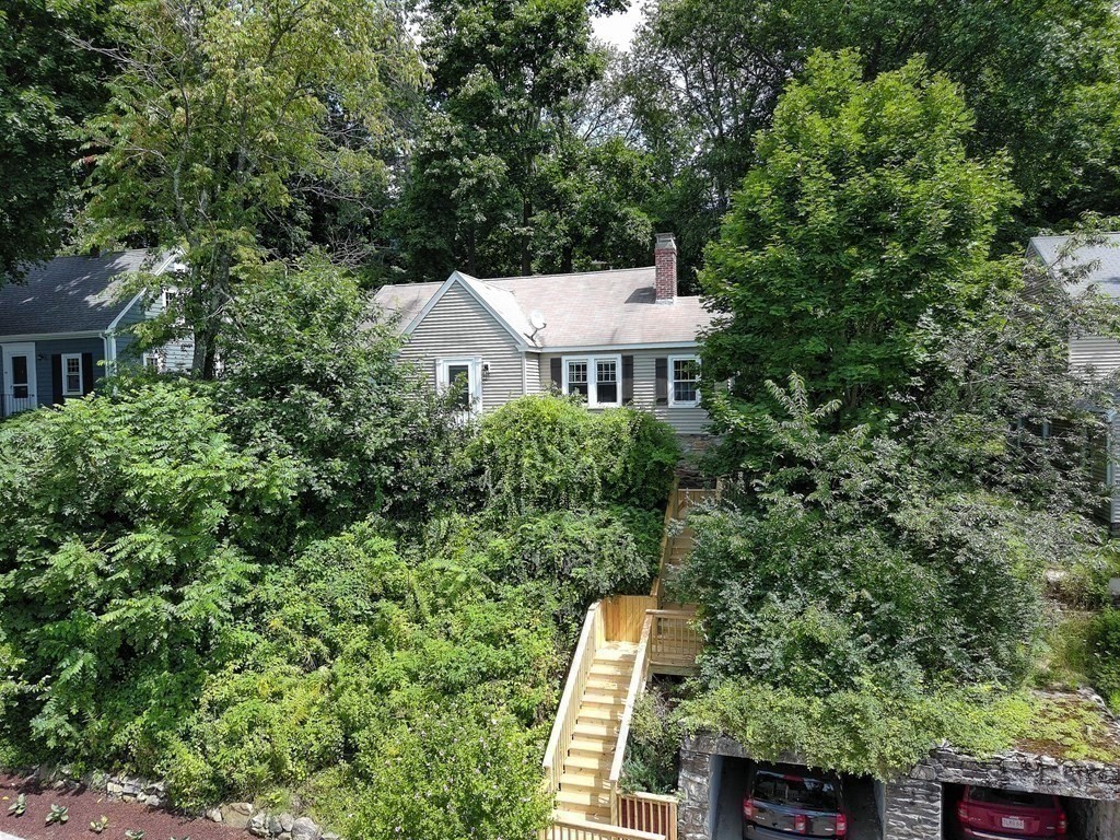 100 Winifred Avenue Worcester, MA 01602 - Photo 33 of 34 a aerial view of a house with yard and outdoor seating