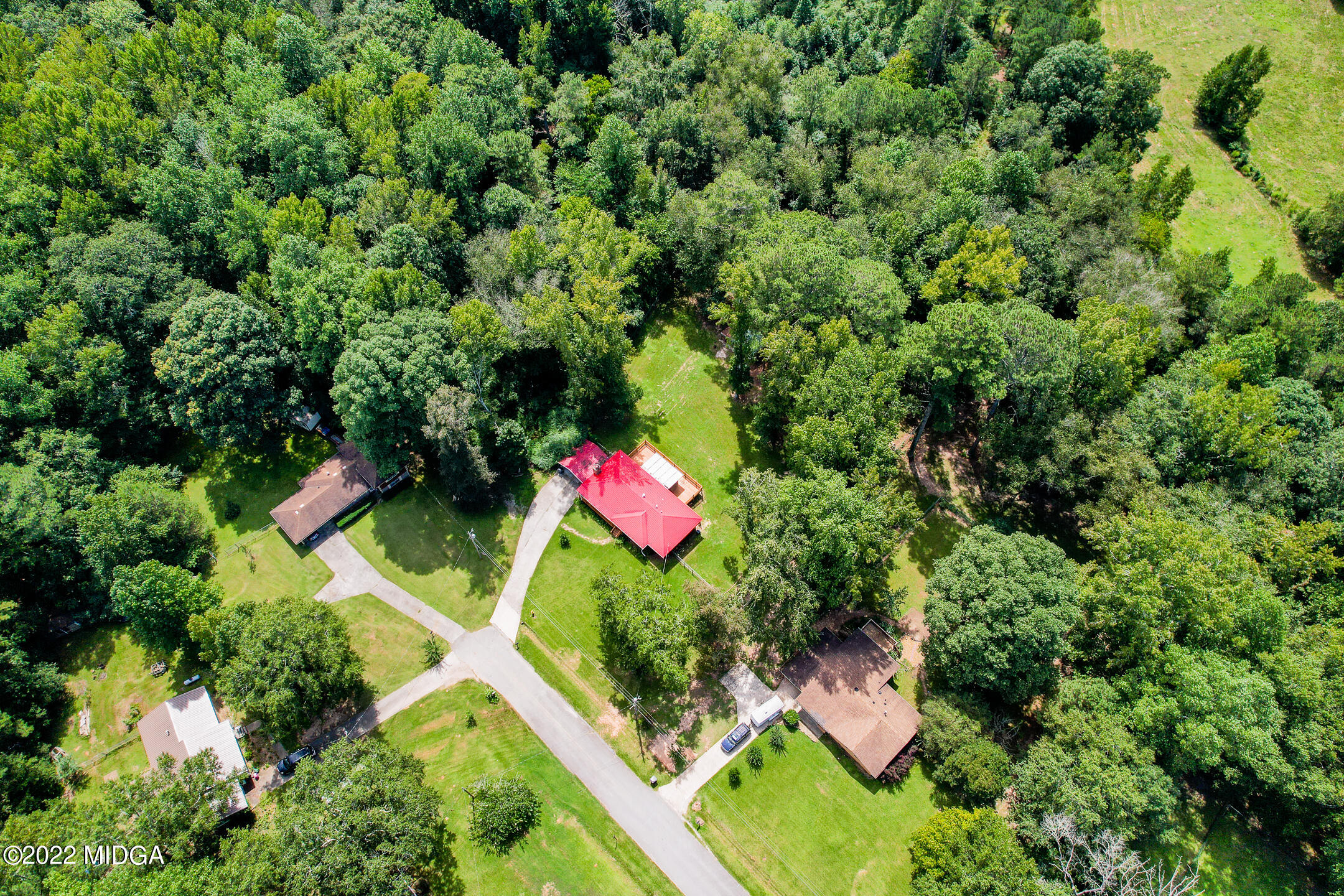 194 Short Street Jackson, GA 30233 - Photo 29 of 31 an aerial view of residential house with outdoor space and trees