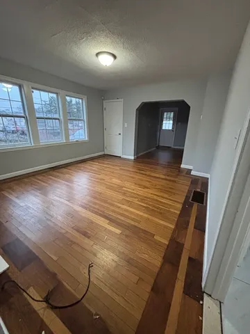 a view of a livingroom with a window