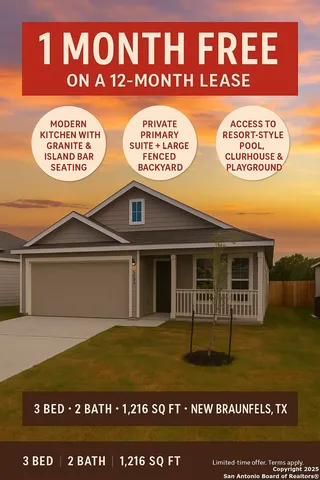 $1,450 | 2623 Pechora Pipit, New Braunfels, TX 78130