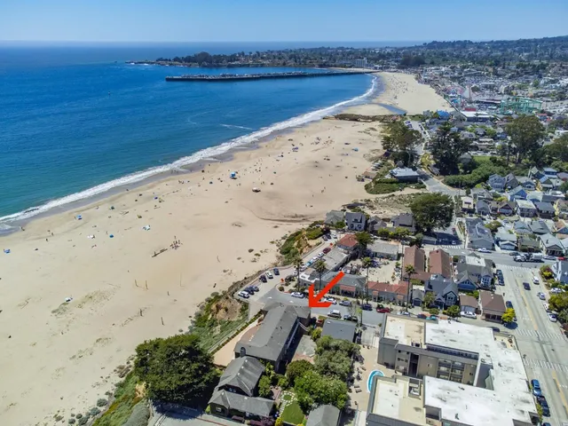 a view of beach and ocean