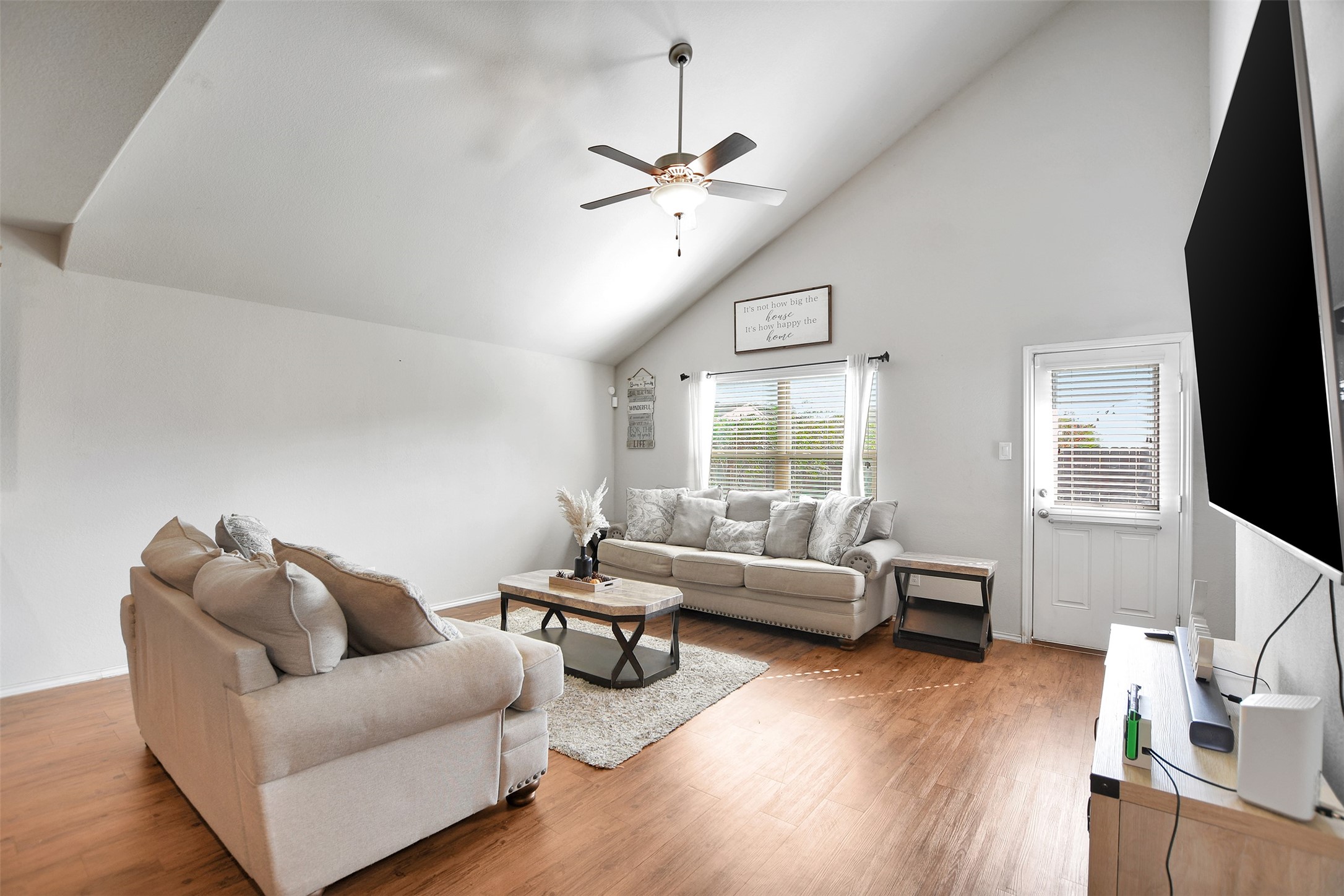 1022 Rancho Grande Drive Channelview, TX 77530 - Photo 17 of 36 a living room with furniture and wooden floor
