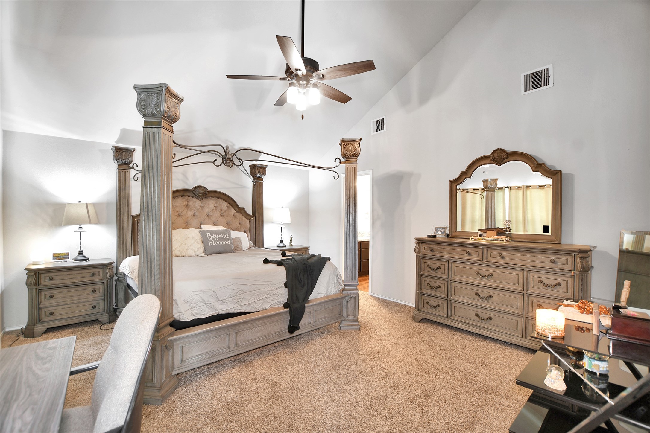 1022 Rancho Grande Drive Channelview, TX 77530 - Photo 22 of 36 a bedroom with a bed and furniture