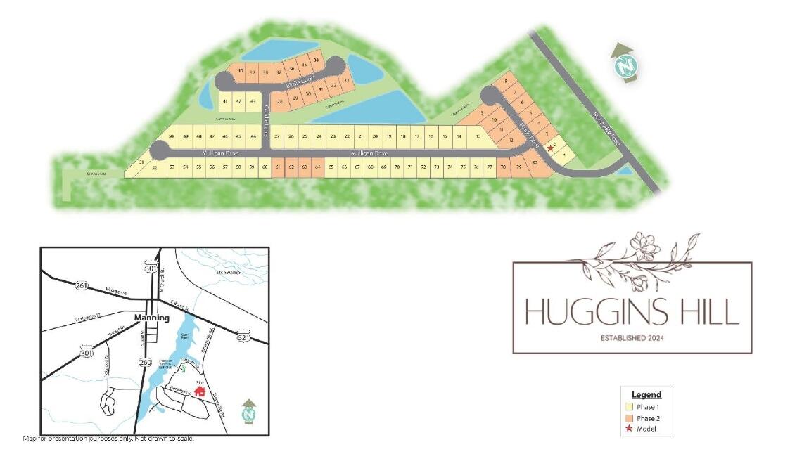 1063 Birdie Court Manning, SC 29102 - Photo 23 of 26 Huggins Hill_Community Map