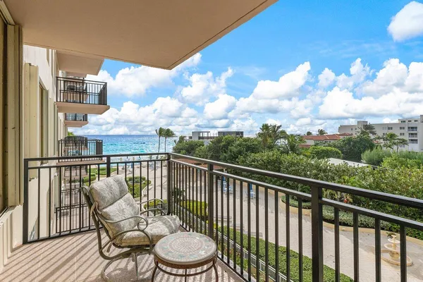 a view of a chair in the balcony