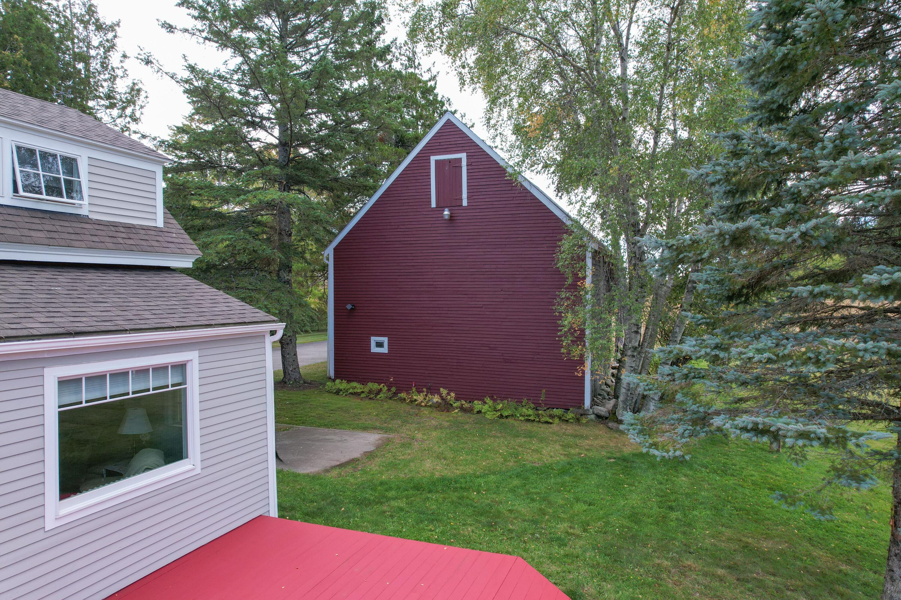 79 Point Road Hancock, ME 04640 - Photo 48 of 59 North wall of large barn from back deck.