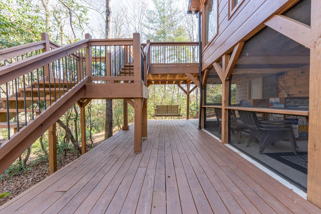 101 Abbygale Road Murphy, NC 28906 - Photo 34 of 44 Stairs to Deck & Screen Porch