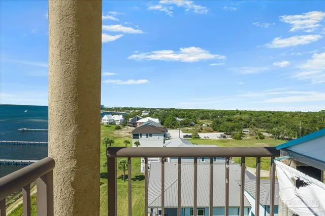 a view of a city from a balcony