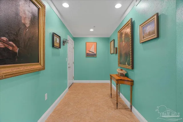 a view of a door and chair in a room