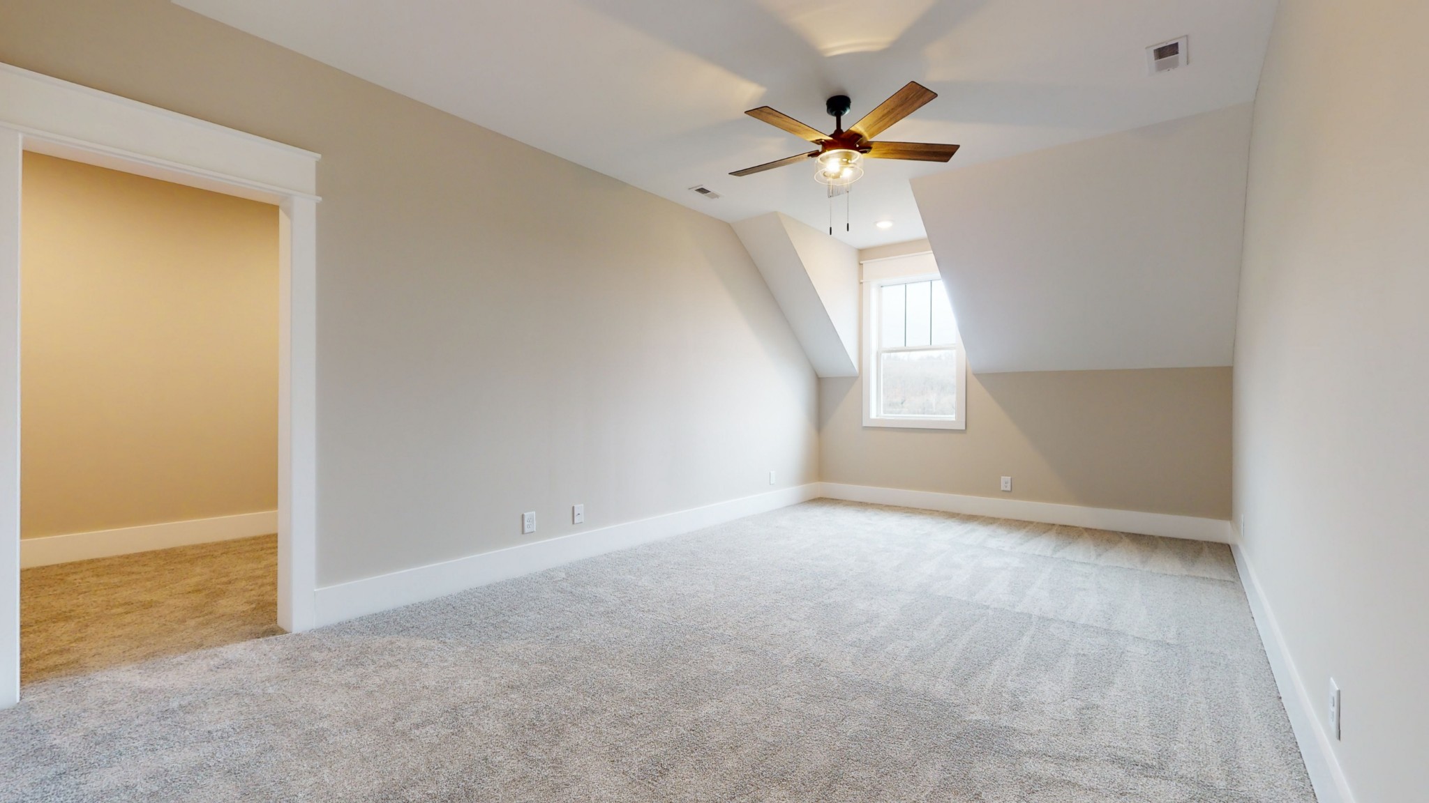 222 Red Hill Road Normandy, TN 37360 - Photo 40 of 51 an empty room with closet and a chandelier fan