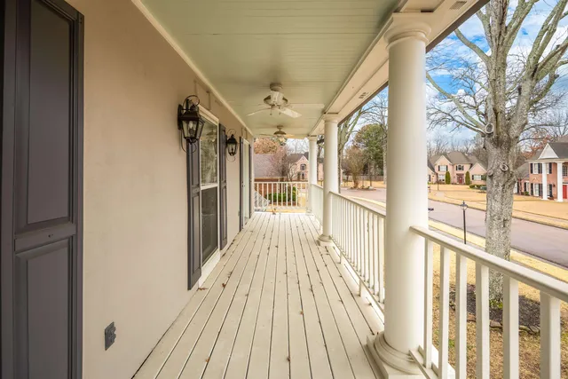 a view of a house with a porch