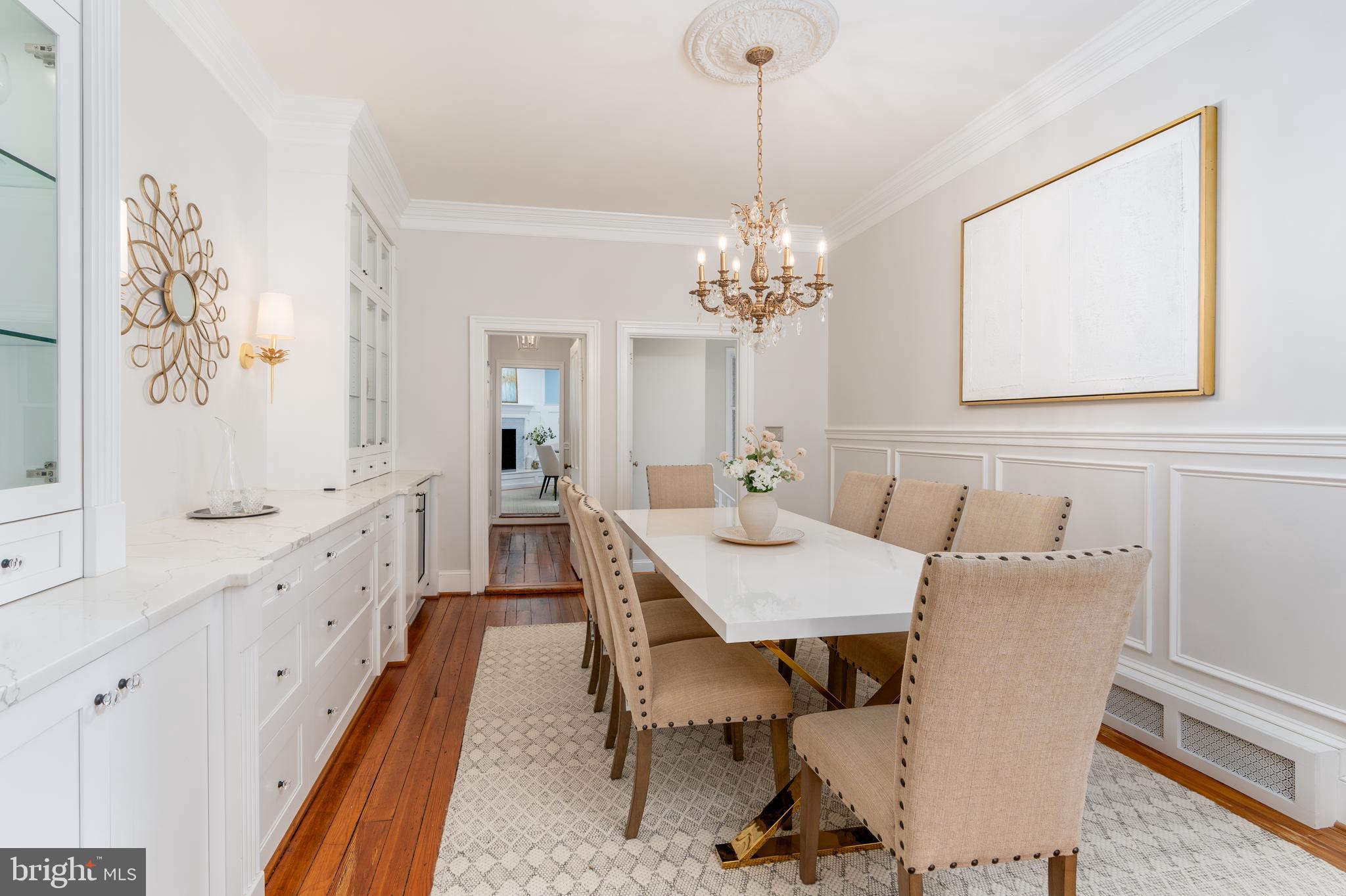 744 7th Street Southeast Washington, DC 20003 - Photo 6 of 37 Dining room and stairs to lower level