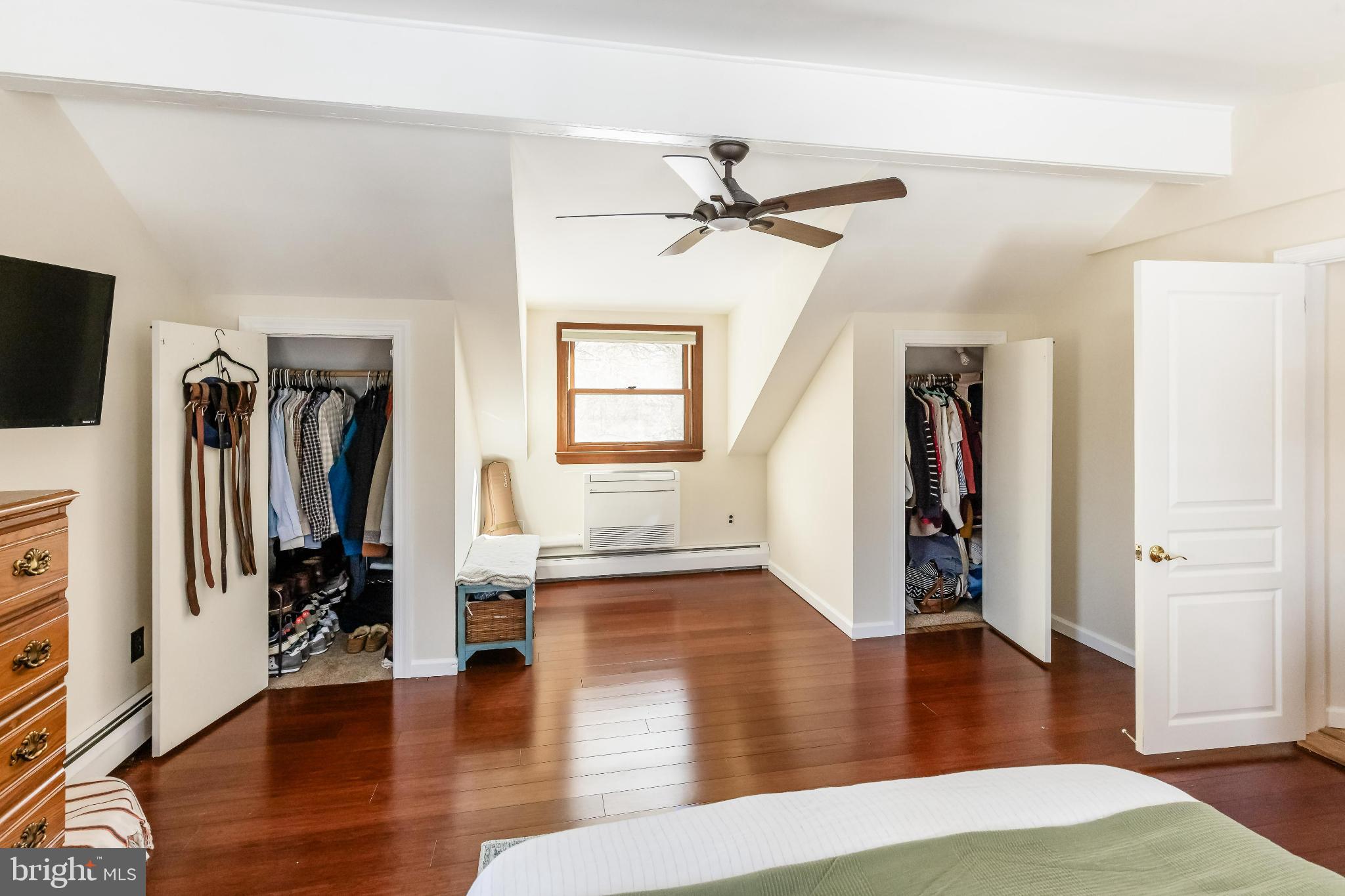 531 Gilbert Street Media, PA 19063 - Photo 31 of 45 a view of a livingroom with wooden floor and a ceiling fan