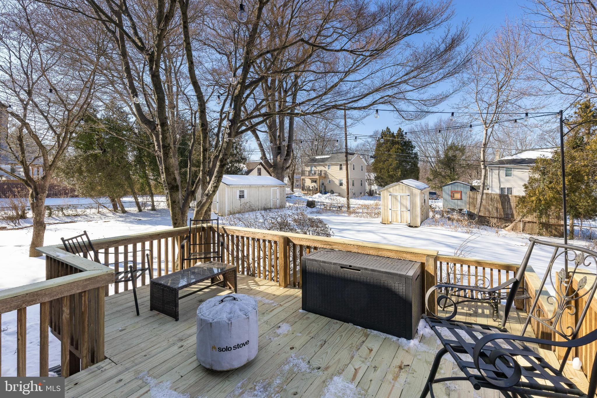 531 Gilbert Street Media, PA 19063 - Photo 42 of 45 a view of a patio with couches table and chairs and wooden floor