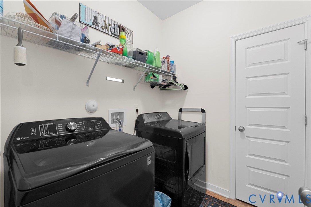 48 James Court Aylett, VA 23009 - Photo 21 of 30 a utility room with dryer and washer